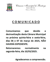 Comunicado desinsetização