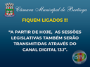 Transmissão das Sessões Legislativas em TV aberta a partir de 23/05/2023